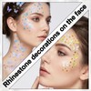 5 Sheets Colorful Butterfly Face Gems, Self-Adhesive Butterfly Gems