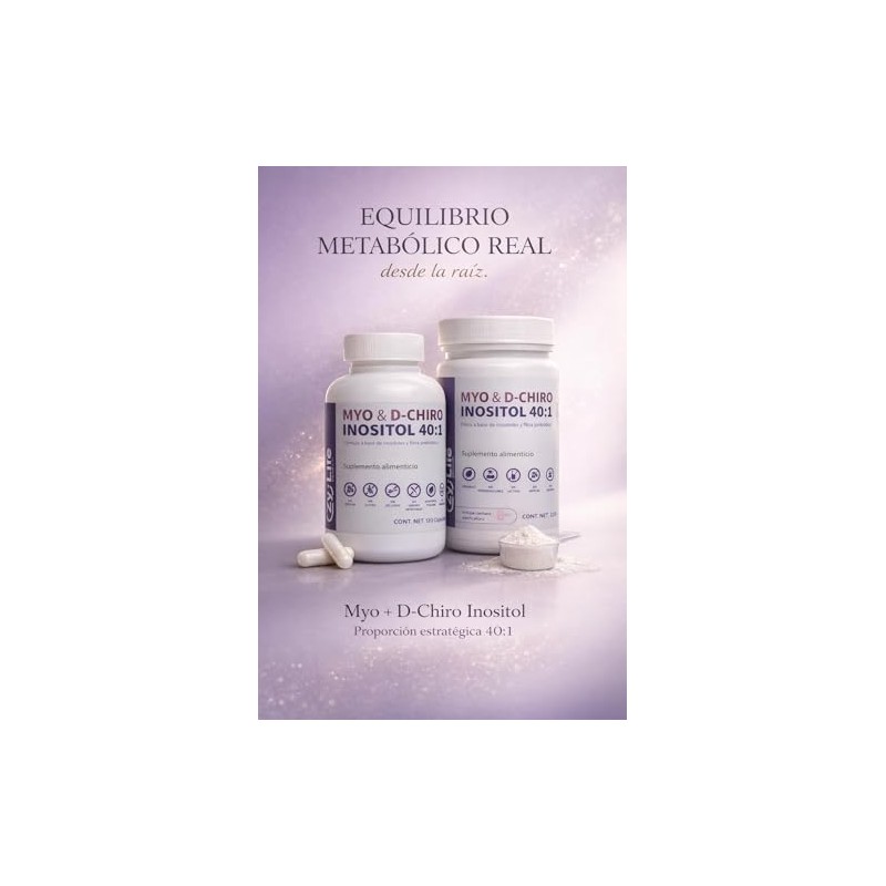 Myo & D-Chiro Inositol 40:1, Polvo 225 g, Fórmula a