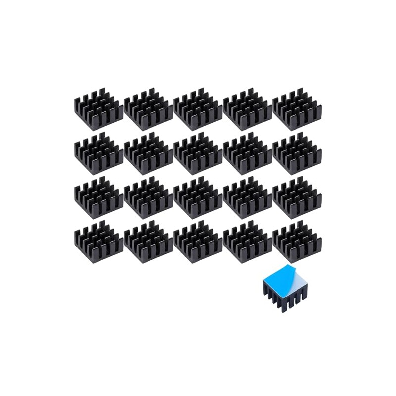 BOJIDO 20pcs Mini Aluminum Heatsink 14x14x6mm Cooling Fin Heat Sink