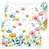 30 Pack Floral Placemats Set Butterfly Flower Disposable Paper Placemats