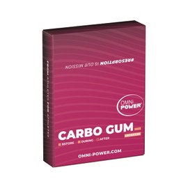OMNi POWER Carbo Gum Erdbeere | Riegel statt Gel | Der schnelle und einfache Energielieferant | 12 x 30 g Gel