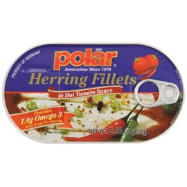 MW Polar Herring, Hot Tomato Sauce, 3.53-Ounce (Pack of 18)