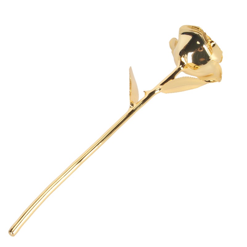 24K Gold Plated Rose Clear Texture Romantic Exquisite Long Lasting
