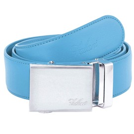 Falari Men Unisex Genuine Leather Ratchet Dress Belt Automatic Sliding Buckle - 20 Variety Colors - Trim to Fit