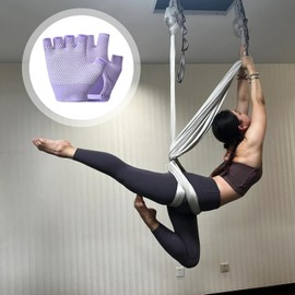 3 Pares de Guantes de Yoga, Guantes Pilates Antideslizantes Medio Dedo con empuñaduras para Mujeres, manopla Entrenamiento Transpirable para Gimnasio Ejercicio Entrenamiento