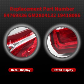 Nakkaa Tail Light Assembly Halogen Compatible with Equinox 2018 2019 2020 Taillights Brake Lamps Right Passenger Side 84769836