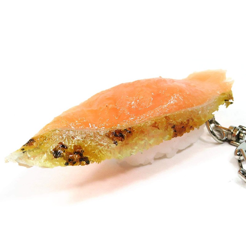 Food Sample Key Chain, Broiled Salmon Nigiri Sushi, 255 OK