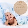 Wooden Baby Announcement Sign, Hello-World Newb-orn Sign, Wooden Baby Arrival