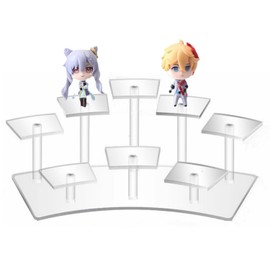 Seimeinoki Figure Display Stand, 8 Positions, Steped, Acrylic Display Stand, Transparent, Figure Display Stand, Collection Stand, Acrylic Stage, Plastic Model, For Display, For Decoration, For Dolls,