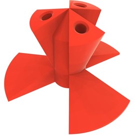 Print It Uk Desktop Dart Holder – Tabletop Stand for 3 Steel or Soft Tip Darts – Compact Dart Display Rack for Desk, Bar, or Game Room – Durable Organizer for Dart Players (Red)