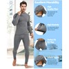 UNIQUEBLLA Long Johns Thermal Underwear Set for Men Thermal Base