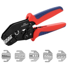 LOPYXBR 7-Piece Crimping Tool Set, Crimping Tool Set, Wire End Ferrule Pliers for Insulated and Uninsulated Cable Connectors, Heat Shrink Tubes, Wire End Ferrules