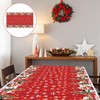Christmas Table Cloth Rectangular Wipeable Clean,Red Colour Tablecloths,Xmas Square Oilcloth