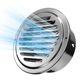 10"Inch Stainless Steel Universal Round Louvered Vent Cover with Built-in a Fly Screen for House,Office,Bathroom,Garage Ventilation