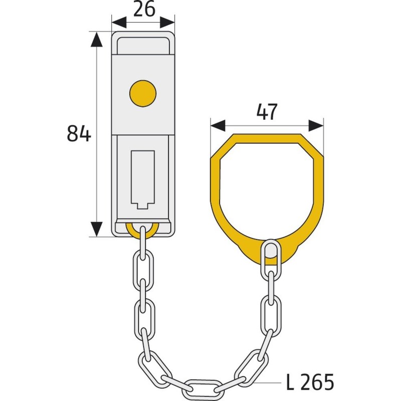 Smart Home ABUS Türgriffkette abschließbar SK99