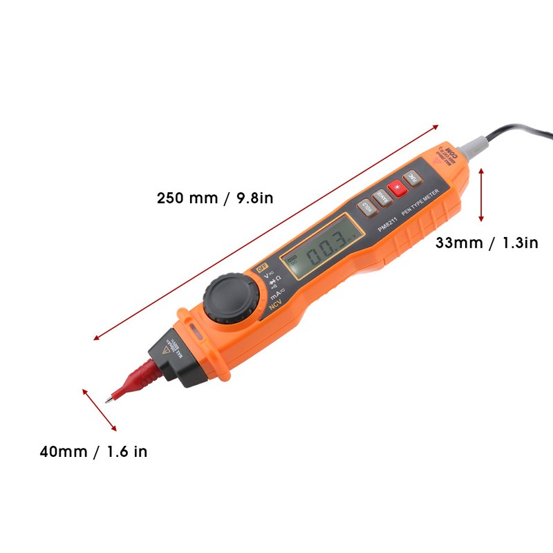 PEAKMETER PM8211 No contact Handheld Electric Digital Voltage Tester Multimeter