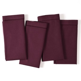 Ramanta Home - Juego de 4 servilletas de lino de lino, suaves y duraderas con dobladillo cosido para bodas, fiestas, eventos, decoración de mesa de algodón lavable de alta calidad para uso diario, 18