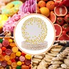CYZBL 50 Pcs Disposable Plates, 7 Inch Gold Foil Polka