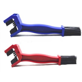 Oldbones Universal Motorcycle Cleaning Brush for Dirt Bike MX Steet Sport Off-Road Motorcycles ATV Quad Bikes (Pack of 2) Red + Blue