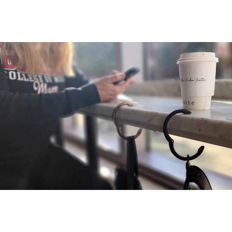 Clipa Bag Hanger - Matte Black PVD - The Ring