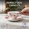 BTaT- Tea Cups and Saucers, Set of 6, 8 oz,