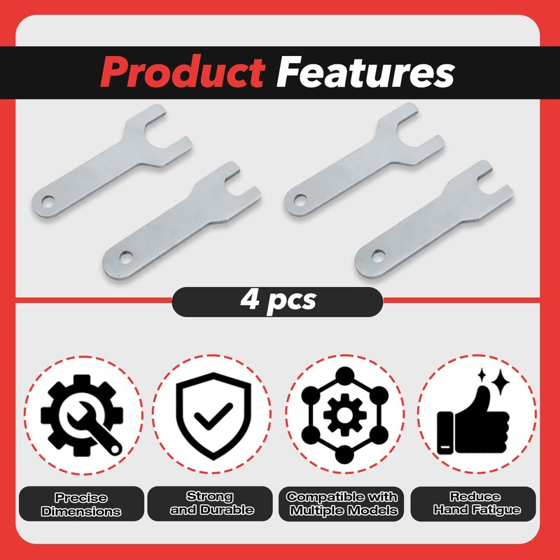 4-PACK 301-69A & 301-69B Pneumatic Die Grinder Wrench Tool Set,