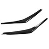 1 Pair Car Headlight Eye Lid Covers Bright Black Smooth