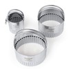 HULISEN Cookie Cutter Set (3 Pieces/Set), Round Crinkle Cutter with