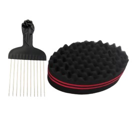 Sponge Brush,Sponge for Hair Men - Volumizing Scrub Dreadlock Styling Tool for Hairstyles Grooming Barber Salon Home Use