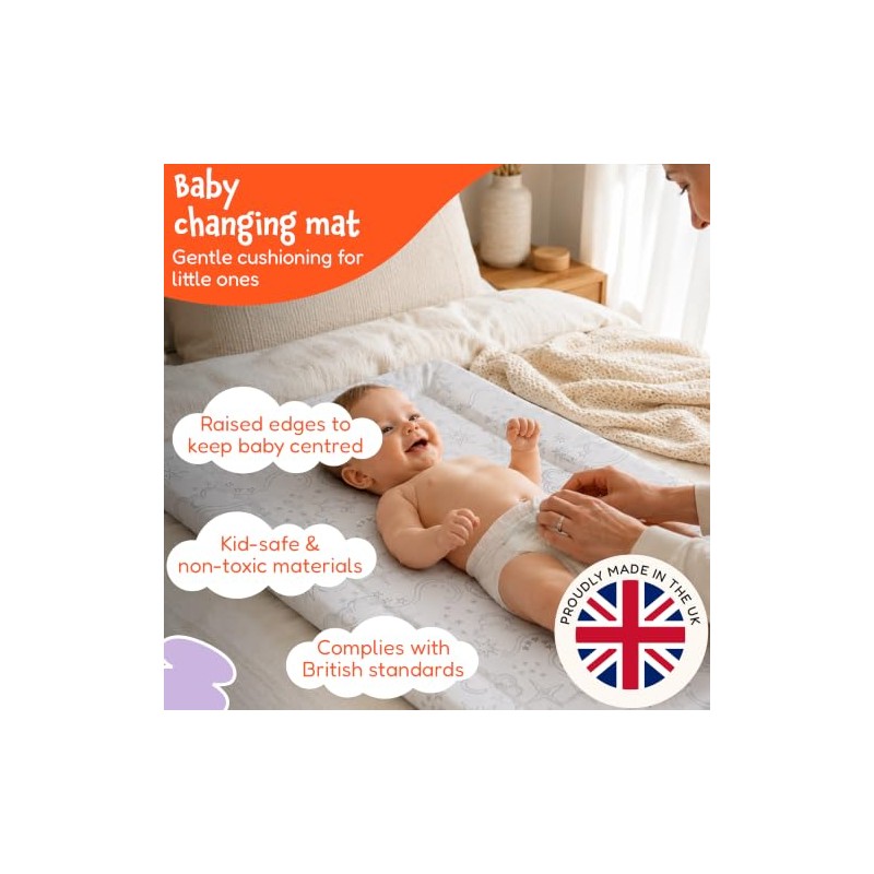 Baby Changing Mat - Extra Thick & Durable - Raised