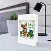 DistinctInk Greeting Card/Note Card - Norwich Terrier puppy St. Patrick's