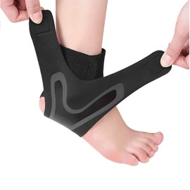 EZONEDEAL Ankle Brace Support Sleeve, Adjustable Breathable Anti-sprain Ankle Brace Sleeve,for Basketball Soccer Sports Joint Pain Injury Recovery, Arch Support, Foot Ankle Swelling, Heel Spurs (RIGHT FOOT)