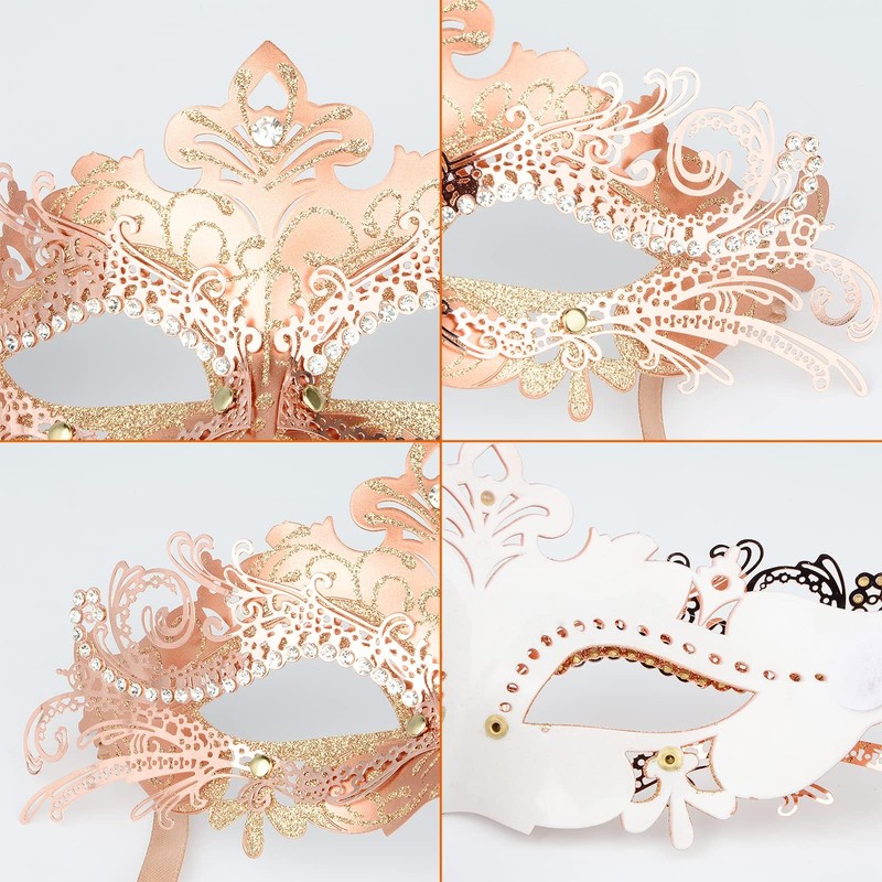 Masquerade Mask for Couple, Mardi Gras Deecorations Venetian Masks with