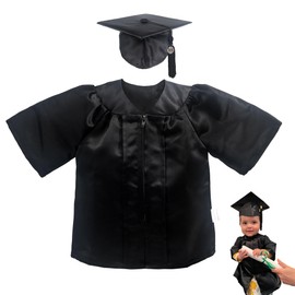 GraduatePro Infant Toddler Graduation Cap and Gown Set for Baby with Tassel Black 15