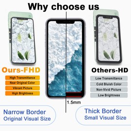 EFAITHFIX for iPhone XR LCD Screen Replacement 6.1 Inch Frame Assembly Display and 3D Touch Screen Digitizer with Repair Tools Kit for A1984/A2105/A2106/A2108 with Waterproof Adhesive Tempered Glass