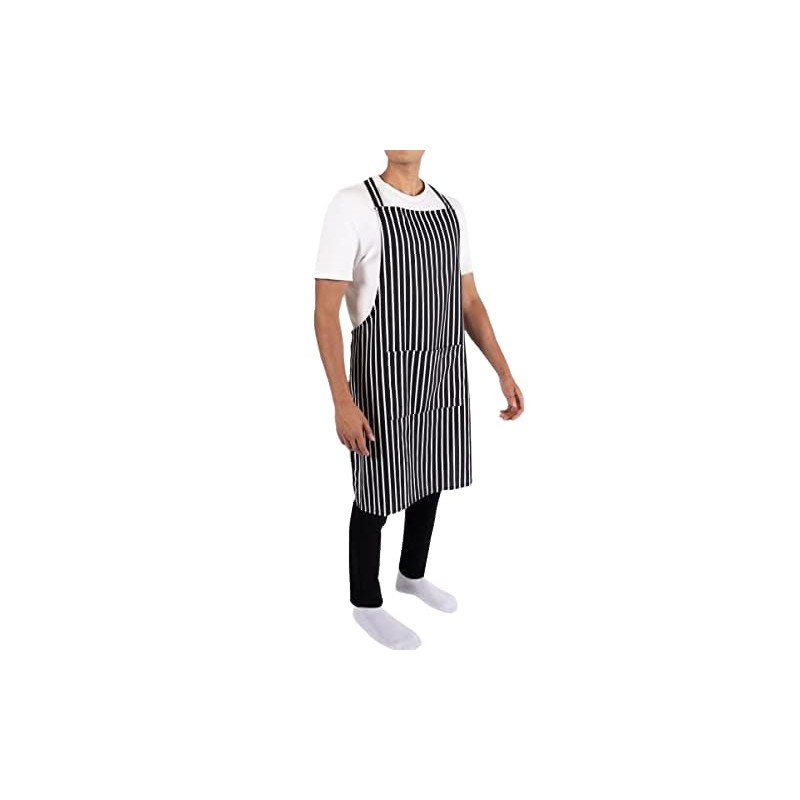 Alanna Jones Striped Unisex Adjustable Apron with Pockets - Cotton