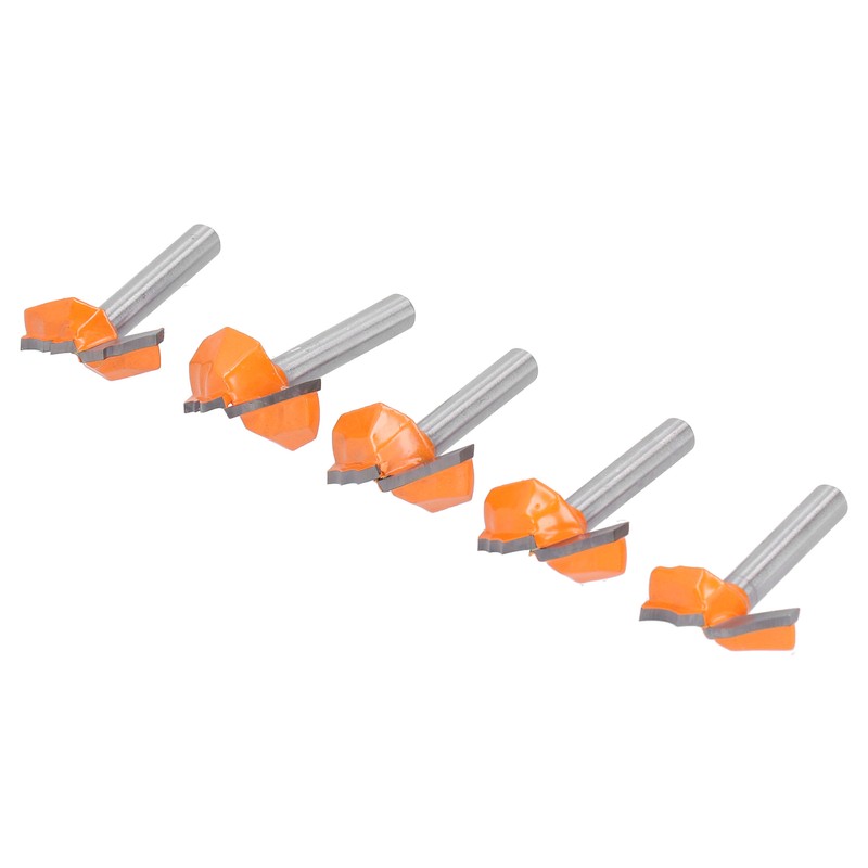 5Pcs 6mm Shank Router Bit Yellow Milling Cutter for Cabinet
