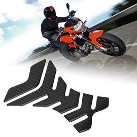Gas Tank Pad, Carbon Fiber Motorcycle Gas Tank Pad Protector Stickers Fishbone Tank Pad Universal Tank Stickers Anti-Scratch Traction Pads for Motorcycle