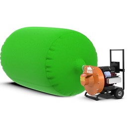 Rhino Insulation Vacuum ECO+ Bags - Green Super Heavy Duty Debris Removal Non-Woven Polypropylene Vacuum Bag Holds EST 88 CF - Cylindrical High Air Filtration Attic Insulation Bag - 10 Bags