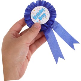 Birthday Boy Rosette Badge Blue Birthday Boy Award Ribbon Badge Birthday Boy Decorations for Kids Boys Birthday Party Decoration Supplies