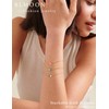RLMOON Gold Bracelets for Women Dainty 2 Birthstone Bracelets Non