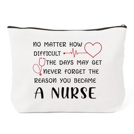 QONCV Cosmetic Bags, Best Nurse Gifts for Women Birthday Christmas, Presents for Nurse Nursing, Make Up Bag