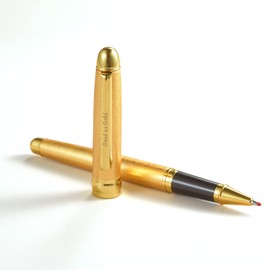 KINGBOOM 24K Gold Gel Pen - Medium Point Pen(0.7mm)，Black Ink Gel Pen，Gift for Professionals, Executives, and Office Use