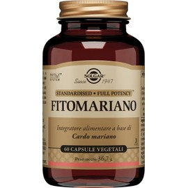 Solgar FITOMARIANO, 60 capsule vegetali – Cardo mariano (80% silimarina) – funzione epatica e depurazione