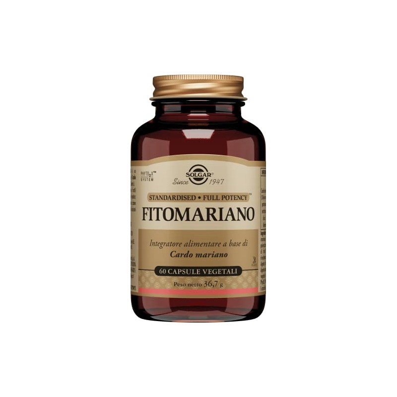 Solgar FITOMARIANO, 60 capsule vegetali – Cardo mariano (80% silimarina)