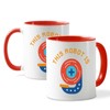 Tasse in Premium-Qualität, Rot – This Robot is 9 Celebration
