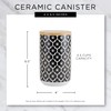 Bone Dry Ceramic Pet Collection, Canister, Gray/Black