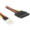 DeLOCK Cable Power SATA 15 Pin Male to 4 Pin