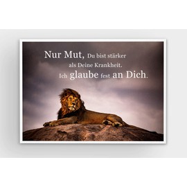 proonco Mutmacher-Grußkarte | Nur Mut DU bist stärker als Deine Krankheit. ICH glaube fest an DICH. | mit Briefumschlag | explizit für Krebspatienten entwickelt Berlin