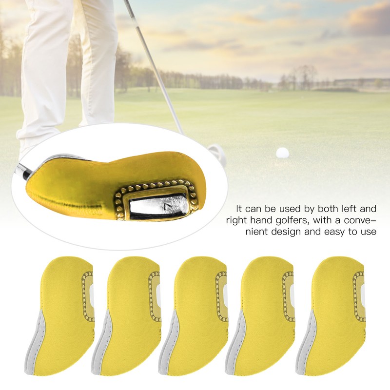 10Pcs Golf Putter Head Cover Iron Club See Through Window